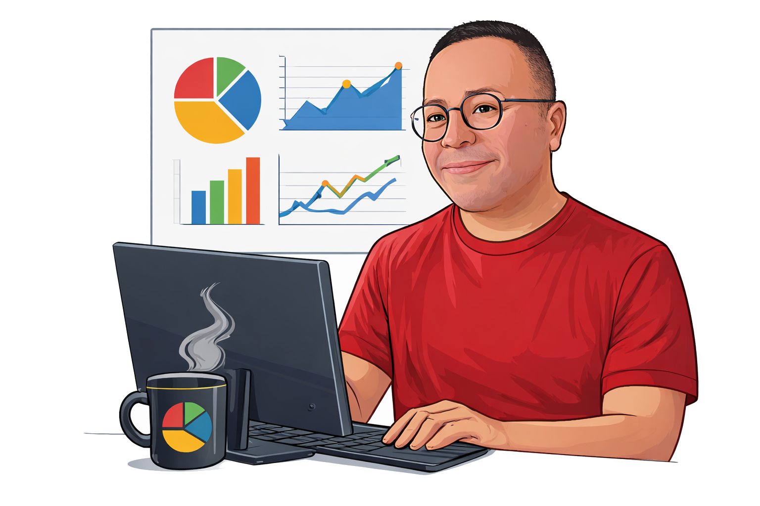 Me working on a laptop